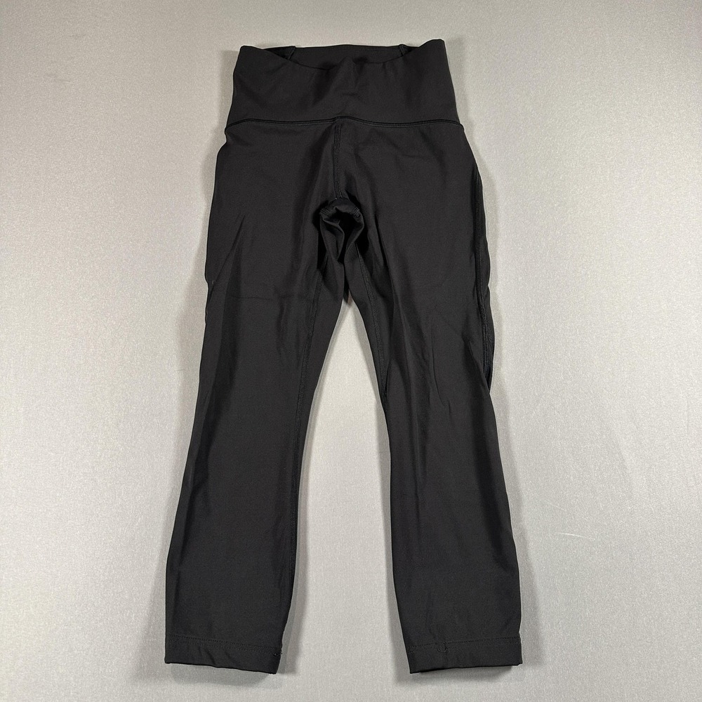 Lululemon Leggings Womens 4 Black High Rise Ankle Yoga Athletic Gym Stretch - Picture 2 of 9